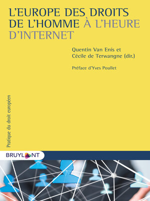 cover image of L'Europe des droits de l'homme à l'heure d'Internet